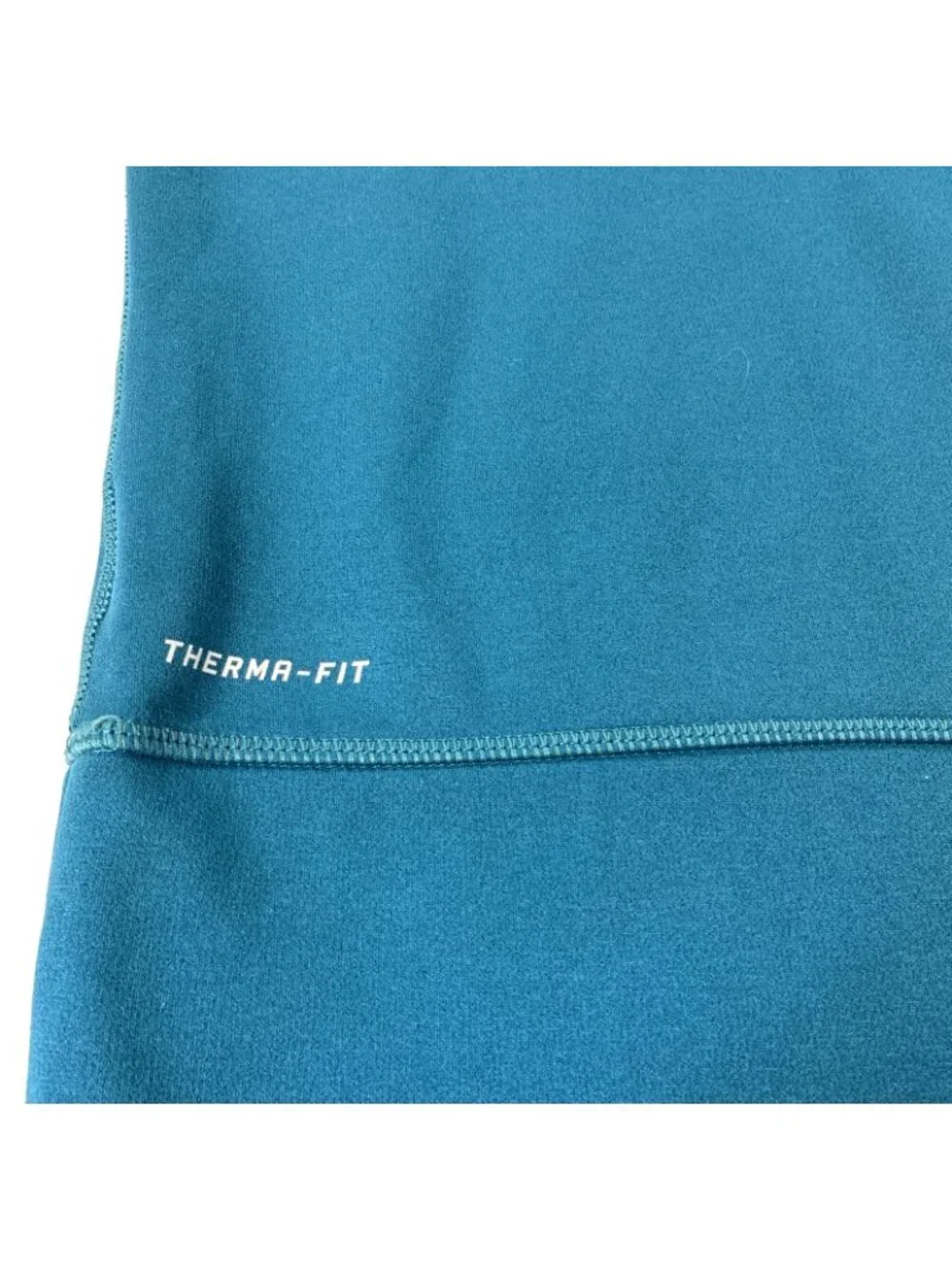 Nike Women's Therma-FIT Colorblock Script Logo Hoodie Teal Blue Neon Volt  SZ  M